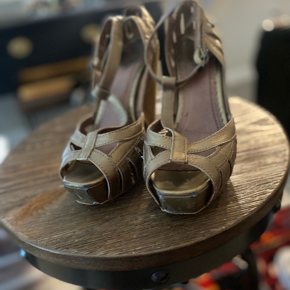 Lucky Brand Open Toe Heels 8M/38 - Picture 5 of 7